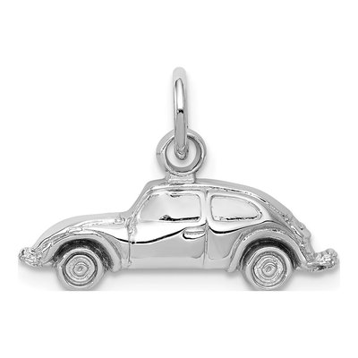 14K White Gold Car Pendant