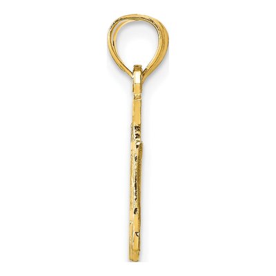 14K Yellow Gold I Heart My Trucker Pendant – view 3