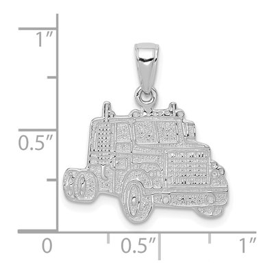 14K White Gold Semi Truck Cab Pendant – view 5