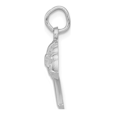 14K White Gold Fire Department Pendant – view 3
