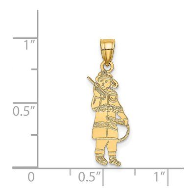14K Yellow Gold Fireman Hose Pendant – view 4