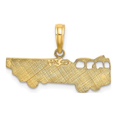 14K Yellow Gold Fire Truck Pendant – view 4