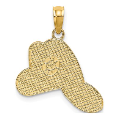 14K Yellow Gold Fire Dept Helmet Pendant – view 5
