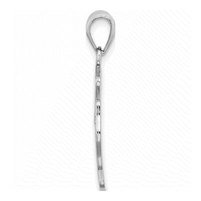 14K White Gold Fire Dept St Florian Badge Pendant – view 3