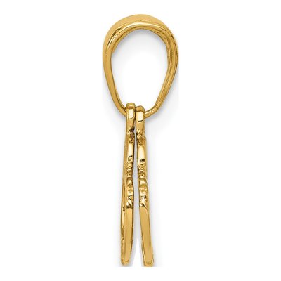 14K Yellow Gold Handcuffs Pendant – view 3