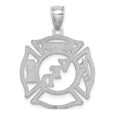 14K White Gold VFD Member Shield Pendant – view 4