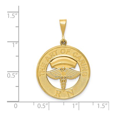 14K Yellow Gold Art of Caring Pendant – view 5