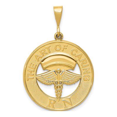 14K Yellow Gold Art of Caring Pendant