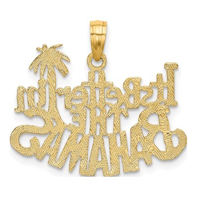 14K Yellow Gold 'better Bahamas' Charm – view 4