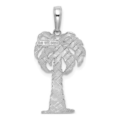 14K White Gold Palm Tree Pendant – view 4
