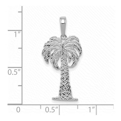14K White Gold Palm Tree Pendant – view 5