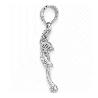 14K White Gold Palm Tree Pendant – view 3