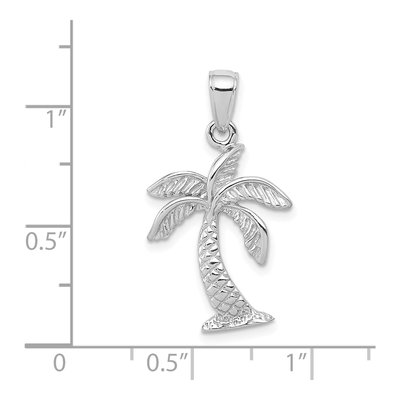 14K White Gold Palm Tree Pendant – view 5