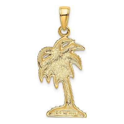 14K Yellow Gold Palm Tree Pendant – view 4