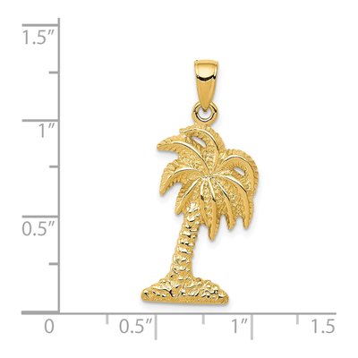 14K Yellow Gold Palm Tree Pendant – view 5