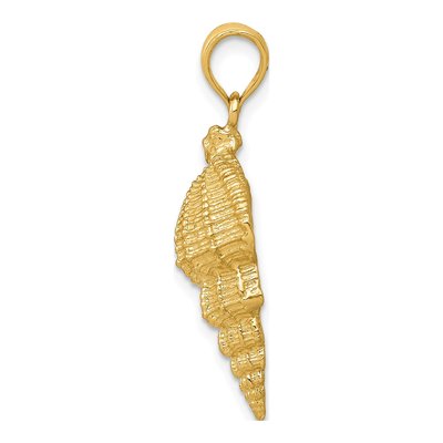 14K Yellow Gold Conch Shell Pendant – view 3