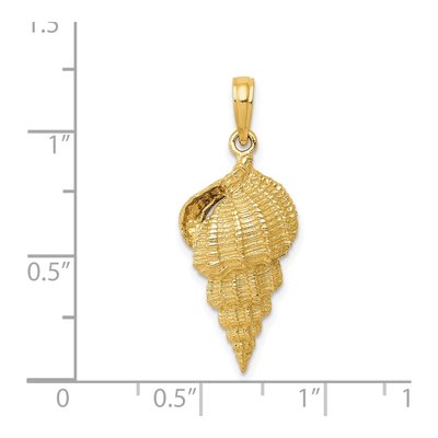 14K Yellow Gold Conch Shell Pendant – view 5