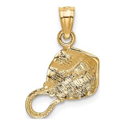 14K Yellow Gold Stingray Pendant – view 4