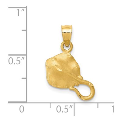 14K Yellow Gold Stingray Pendant – view 5