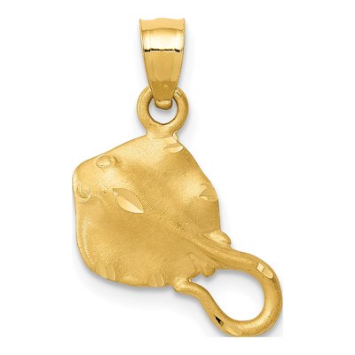 14K Yellow Gold Stingray Pendant