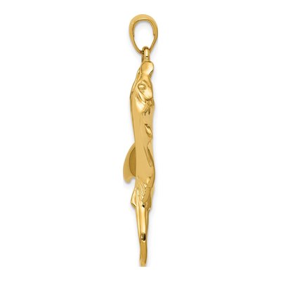 14K Yellow Gold Large Manta Ray Pendant – view 3