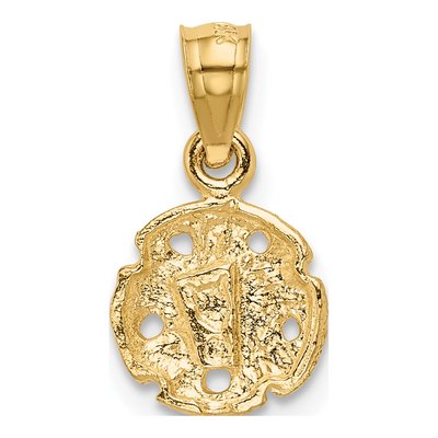 14K Yellow Gold Sand Dollar Pendant – view 4