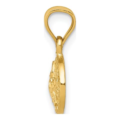 14K Yellow Gold Sand Dollar Pendant – view 3