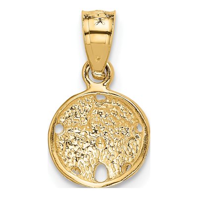 14K Yellow Gold Sand Dollar Pendant – view 4