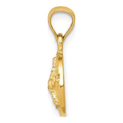 14K Yellow Gold Sand Dollar Pendant – view 3
