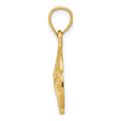14K Yellow Gold Sand Dollar Pendant – view 3