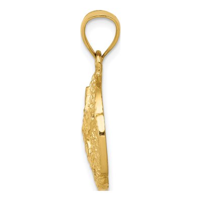 14K Yellow Gold Sand Dollar Pendant – view 3