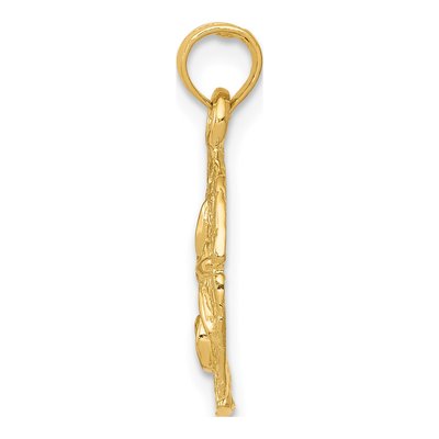 14K Yellow Gold Sand Dollar Pendant – view 3