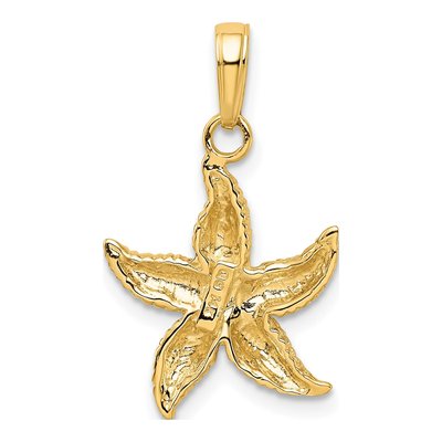 14K Yellow Gold Starfish Pendant – view 4