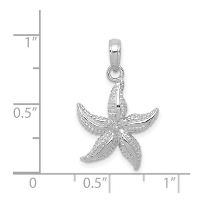 14K White Gold Starfish Pendant – view 4