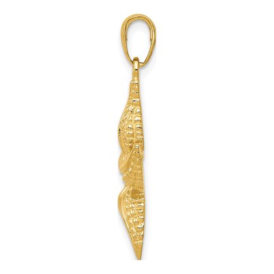 14K Yellow Gold Textured Starfish Pendant – view 3