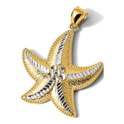14K Yellow Gold Starfish Pendant – view 5