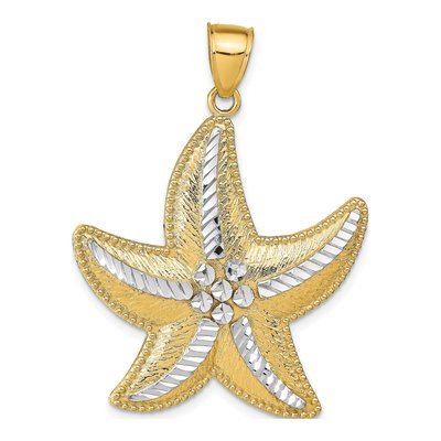 14K Yellow Gold Starfish Pendant