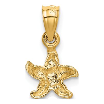 14K Yellow Gold Starfish Pendant – view 4