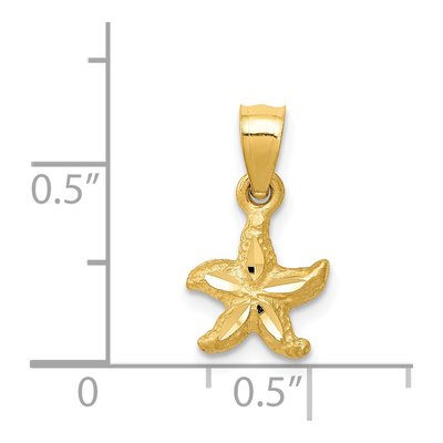 14K Yellow Gold Starfish Pendant – view 5