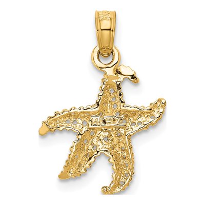 14K Yellow Gold Starfish Pendant – view 4
