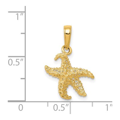 14K Yellow Gold Starfish Pendant – view 5