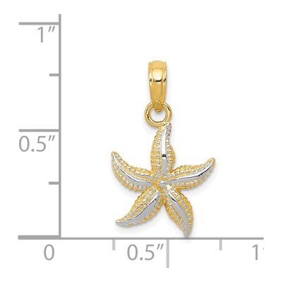 14K Yellow Gold Starfish Pendant – view 4
