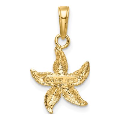 14K Yellow Gold Starfish Pendant – view 5