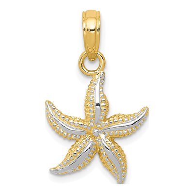 14K Yellow Gold Starfish Pendant
