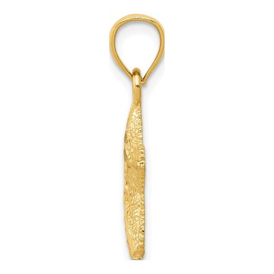14K Yellow Gold Diamond-Cut Starfish Pendant – view 3