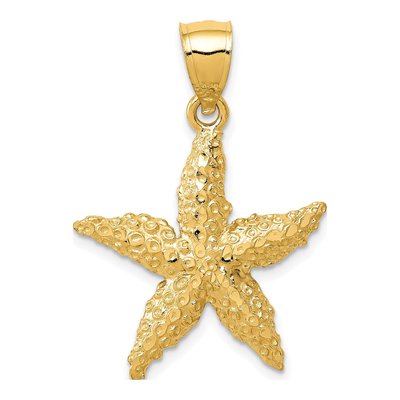 14K Yellow Gold Starfish Pendant