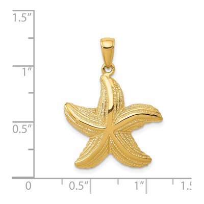 14K Yellow Gold Starfish Pendant – view 5