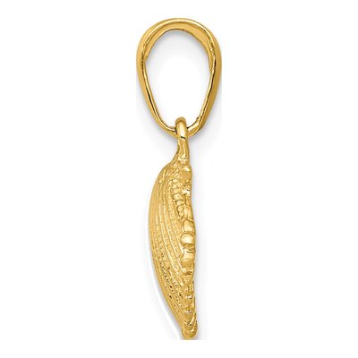 14K Yellow Gold Scallop Shell Pendant – view 3