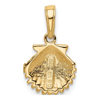 14K Yellow Gold Scallop Shell Pendant – view 4
