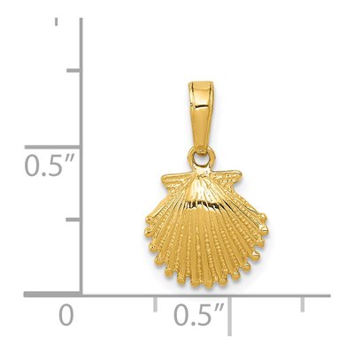 14K Yellow Gold Scallop Shell Pendant – view 5